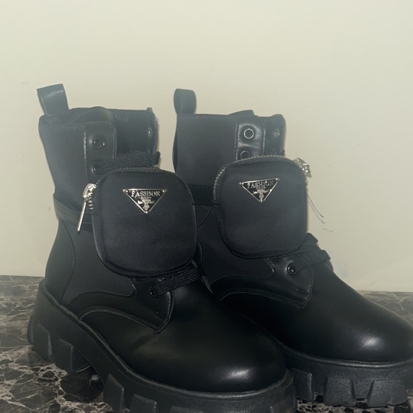 Thick Sole Martin Boots W/ pouches. - Picture 1 of 3